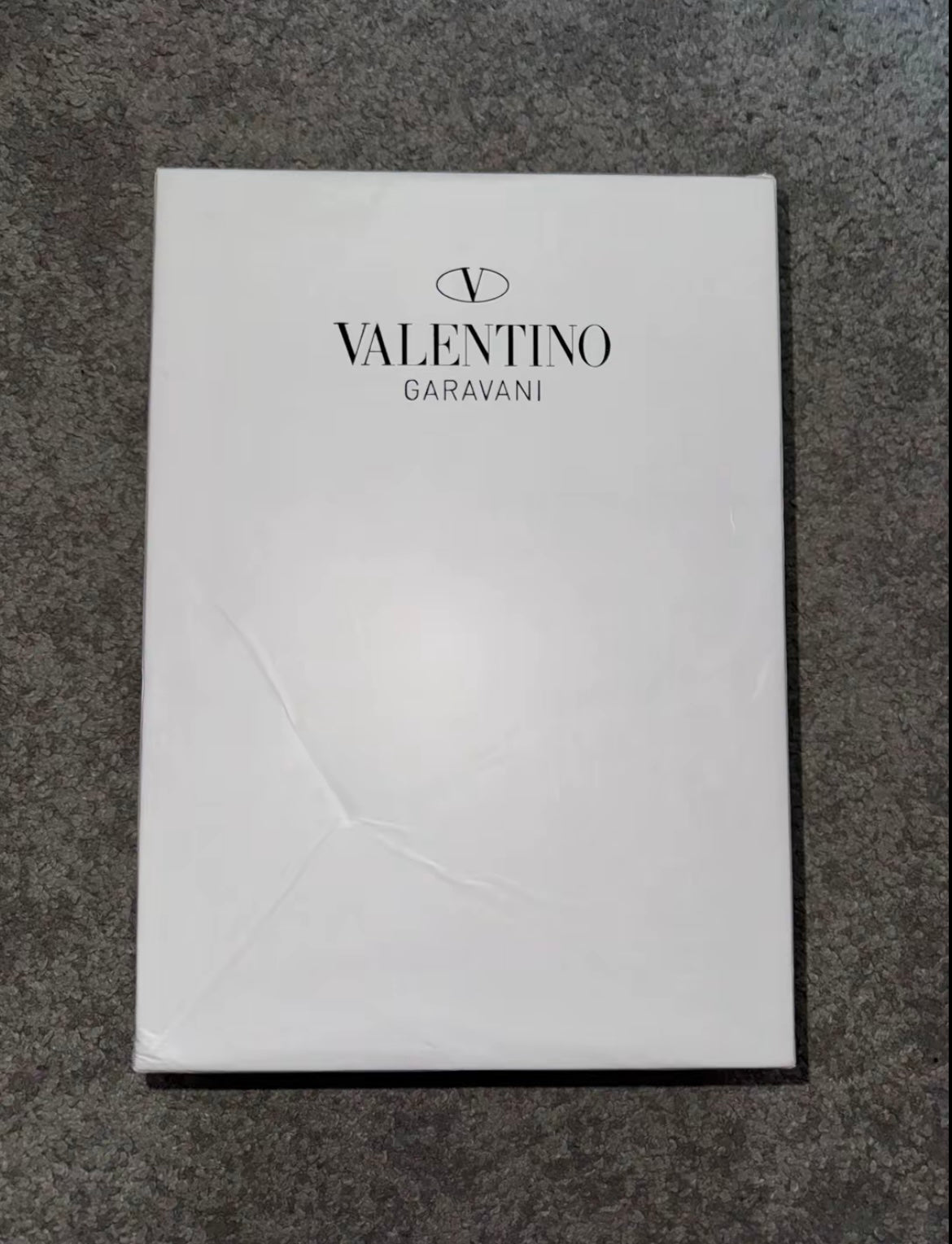 White shoes striped navy blue spiked