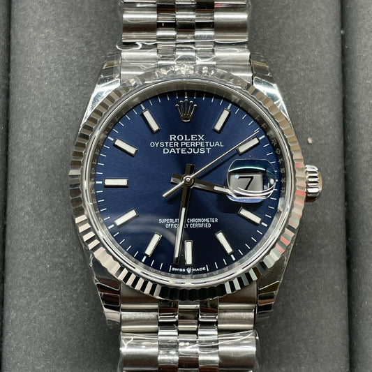 Blue sphere watch old money style
