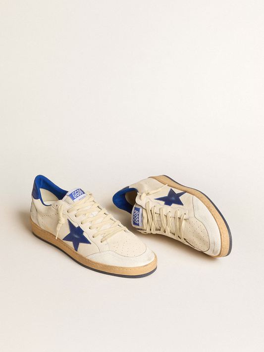 Navy blue metallic star flat shoes