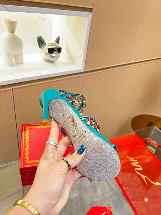 Cleo Crystal Strap Sandals