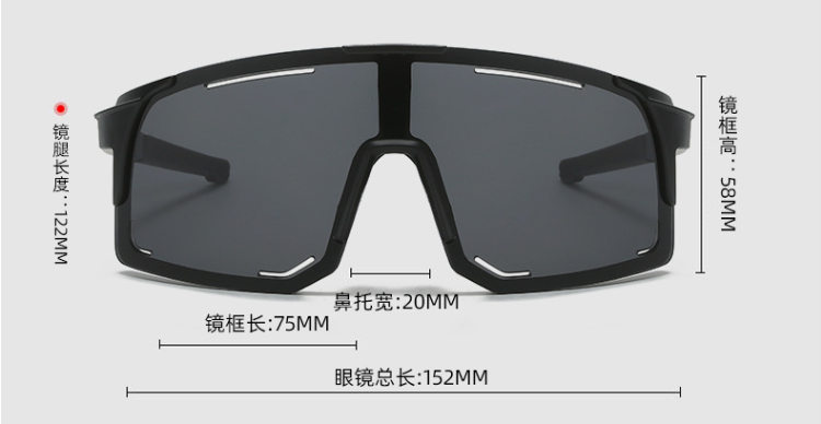 Oversized Shield Sports Sunglasses