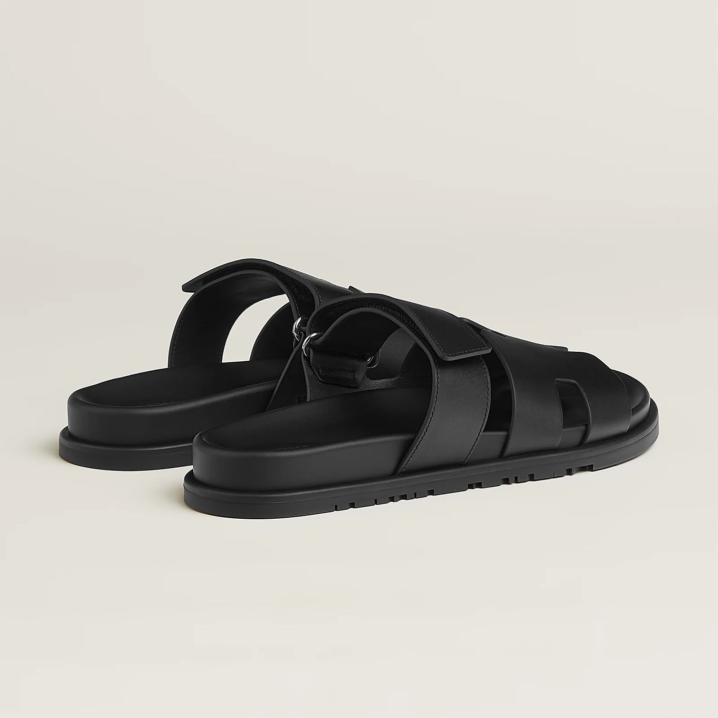 black Viral H sandals old money