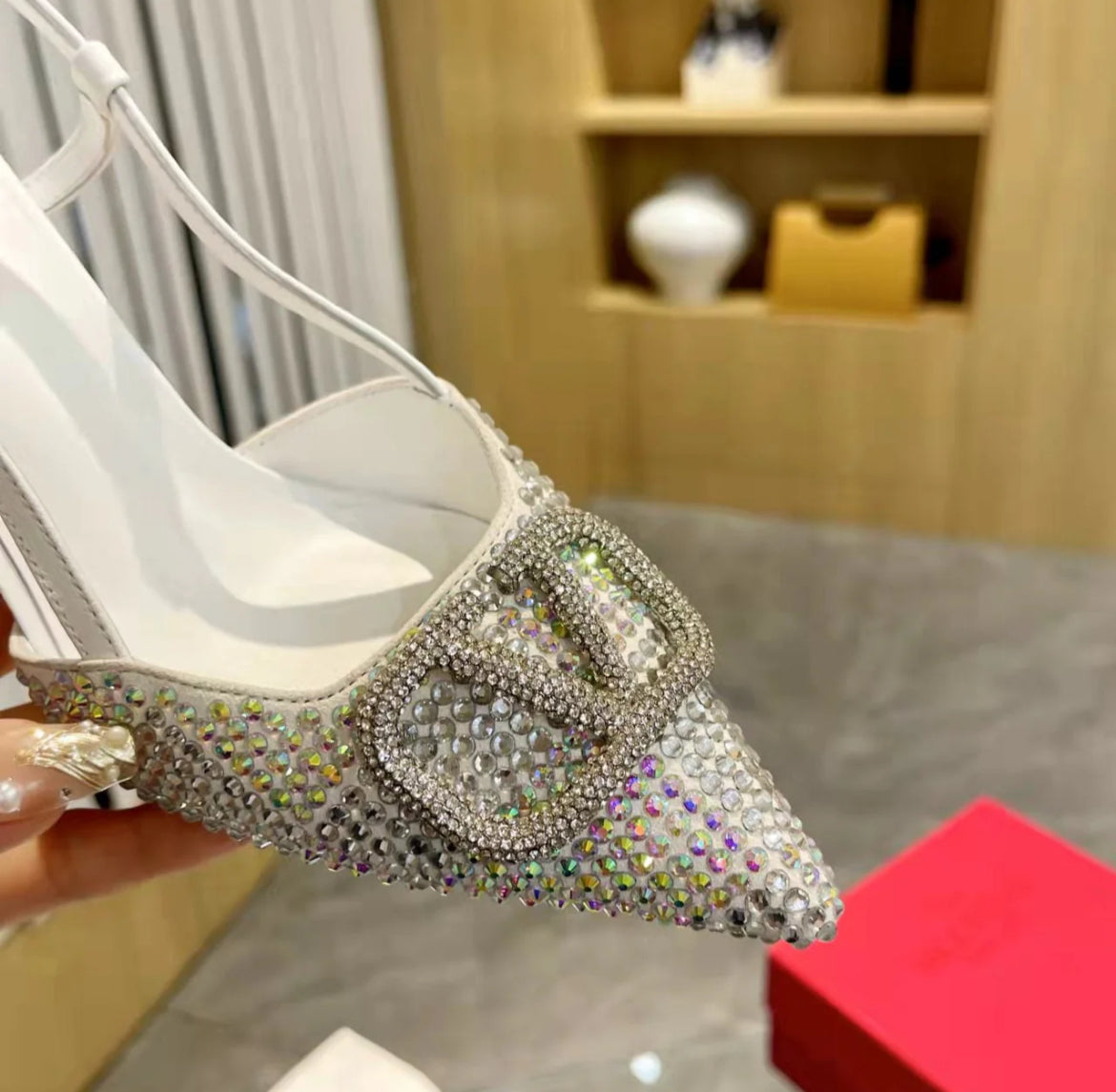 Heels with glitter and crazy sparkly toes