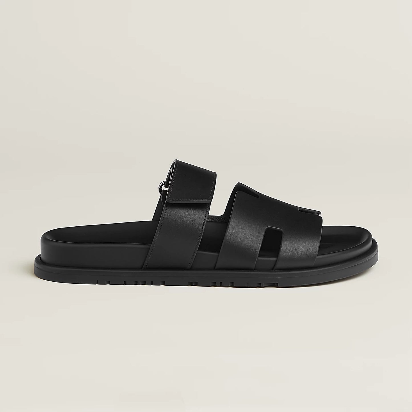 black Viral H sandals old money
