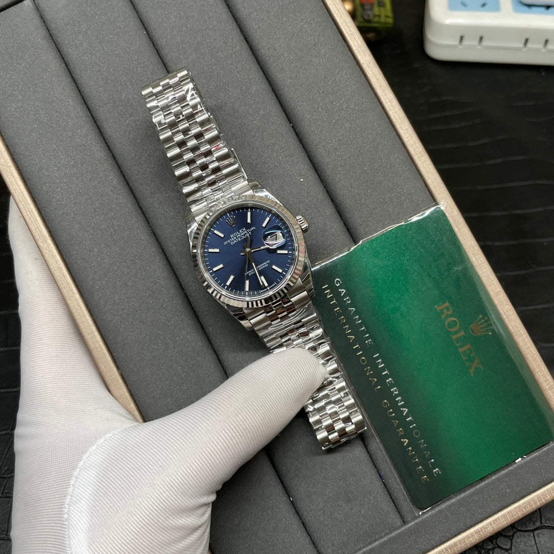 Blue sphere watch old money style