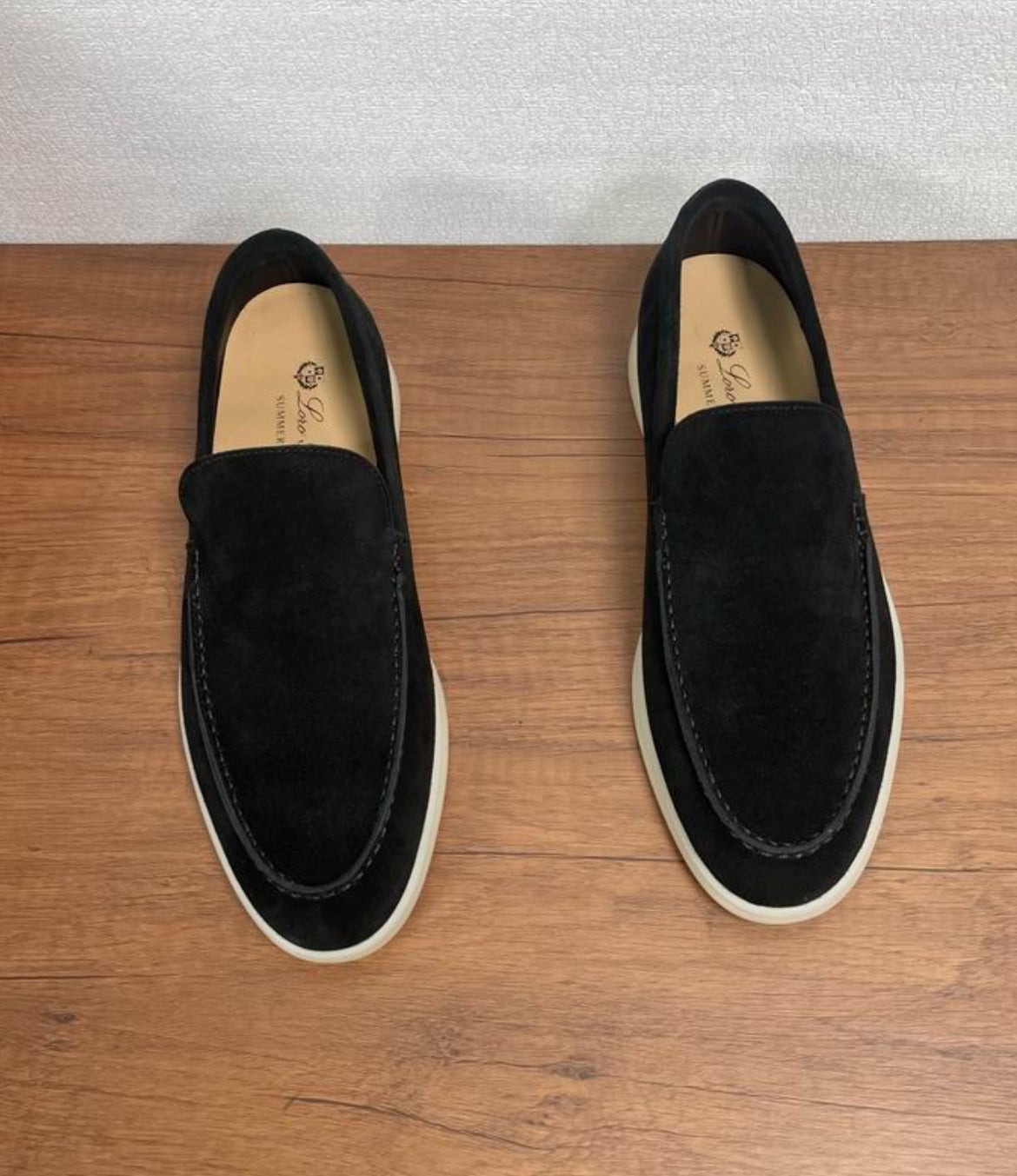 Black loafers old money style