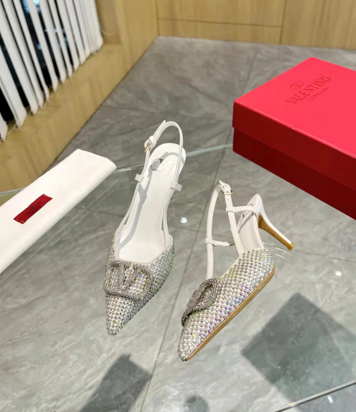 Heels with glitter and crazy sparkly toes