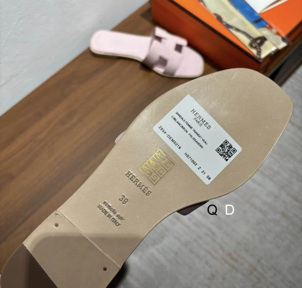 Pink Brown Viral H sandals