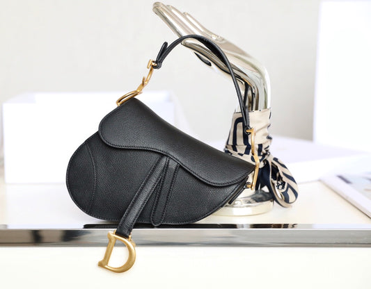 Black Women’s Shoulder Bag with Gold Details