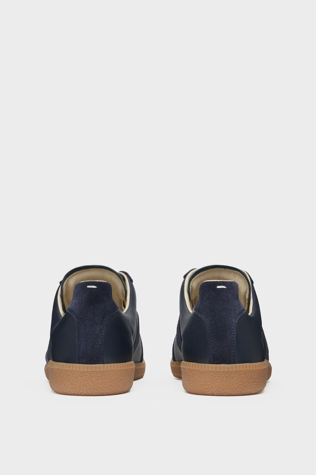 Navy blue flat shoes with blue details