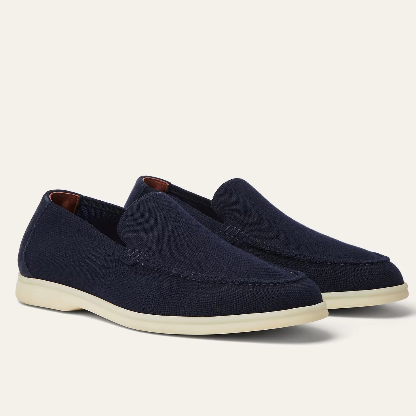 Loafers navy blue old money style