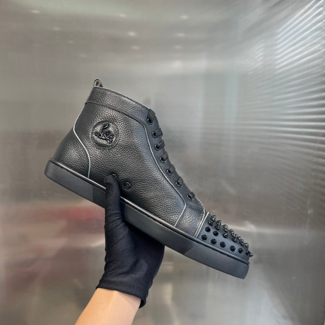 High-Top Studded Sneakers